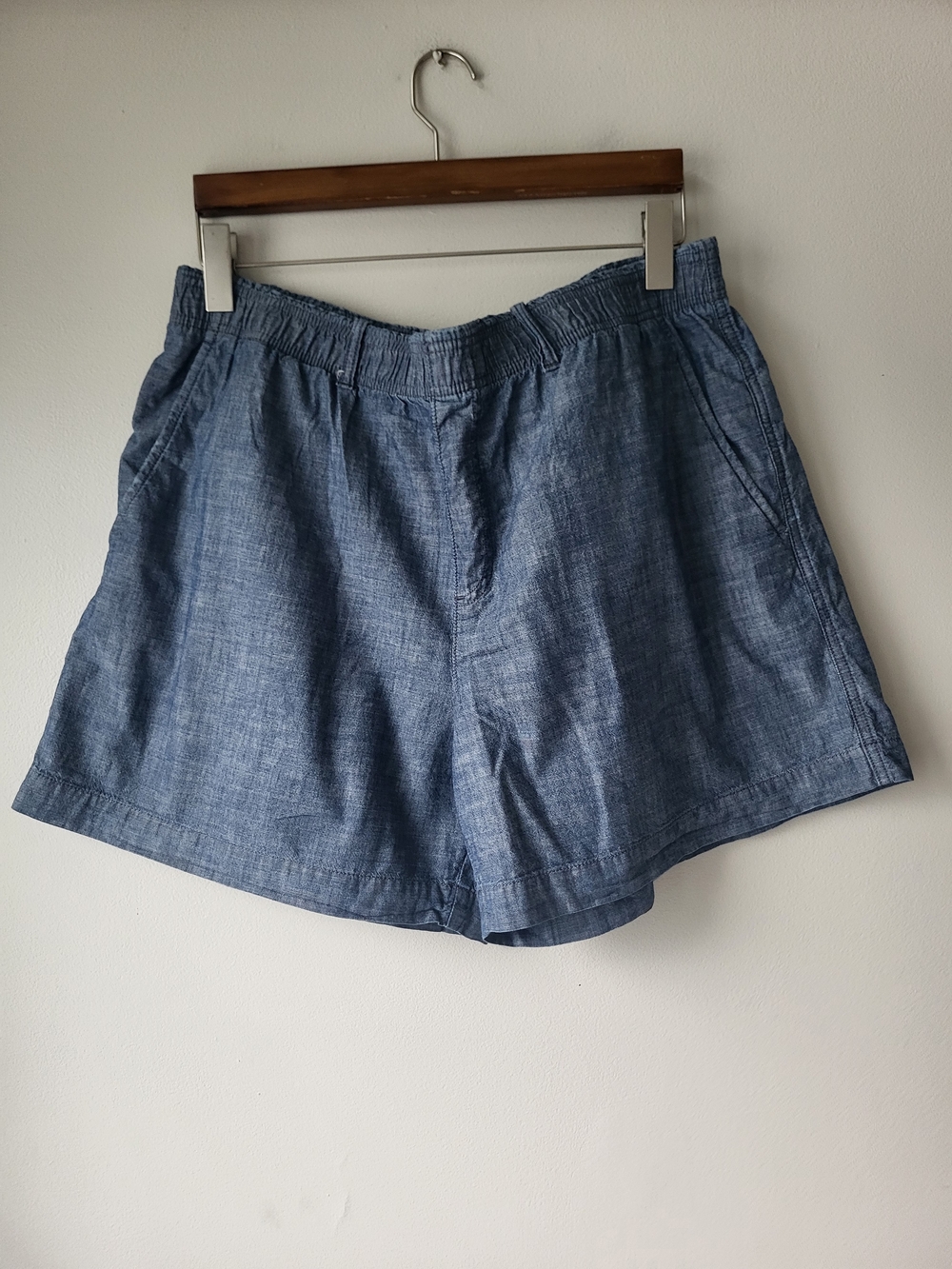 Polo by Ralph Lauren Preppy Classic Chambray Elastic-Waist Blue Shorts